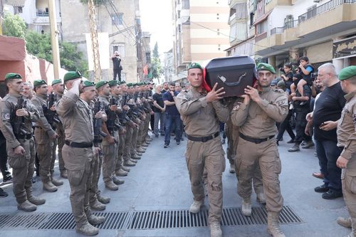 تشييع المعاون الشهيد نقولا محمد المقداد