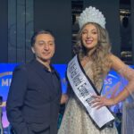 النجمة مي سليم تتألق من تصاميم المبدع ماهر غلاييني في حفل انتخاب Miss Arab world Europ.